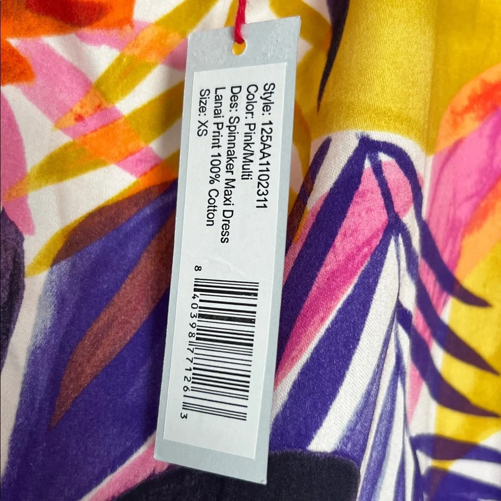 Frances Valentine Multicolor Floral Maxi Dress in Pink, Red, Orange & Yellow - Picture 4 of 5